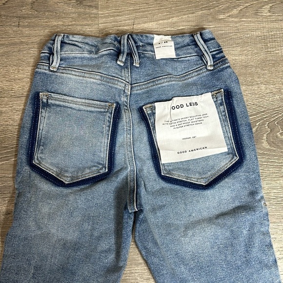 NWT Good American Good Legs Distressed High-Rise Skinny Jeans Shadow Pocket 2/26 - Picture 8 of 14